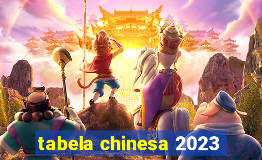 tabela chinesa 2023